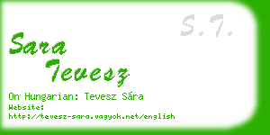 sara tevesz business card