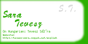 sara tevesz business card